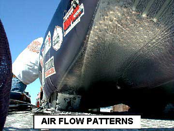 Air flow pattern on car bottom