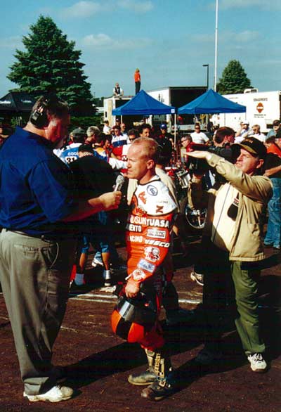 Chris interviewed after crash.