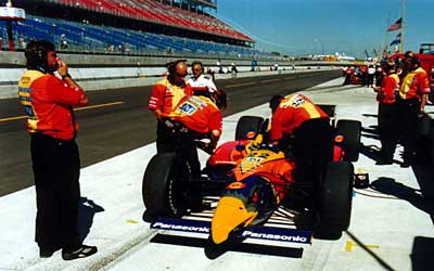 Robby waits to go on track