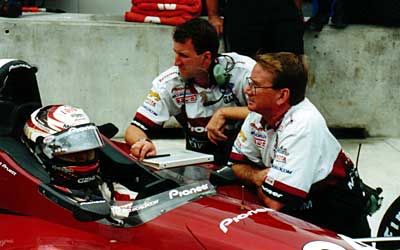 John Dick waits with Scott Pruett