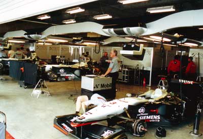 McLaren garage