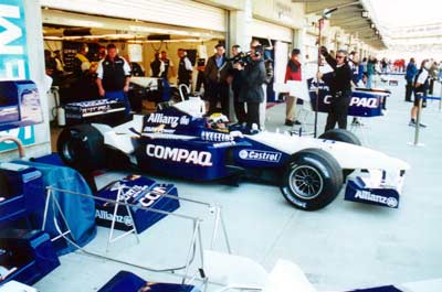 Ralf coming out onto pit lane