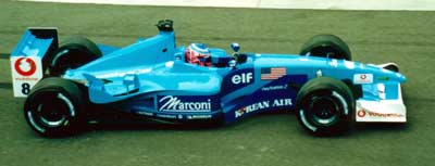 Benetton on pit lane