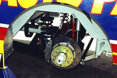 Truck left-rear suspension